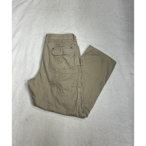 Duluth Trading Relaxed Fit Cargo Carpenter Pants Mens 38x32 Canvas Work Utility - Picture 1 of 9
